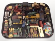 A group of diecast metal play-worn vehicles including Lesney, Matchbox,