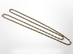 A 9ct gold watch chain, length 94cm CONDITION REPORT: 26.