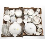 A quantity of Steelite International Albalite porcelain dinner wares, Ashbury dinner wares, etc.