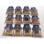 12 Hasbro Star Wars Revenge of the Sith figurines, boxed.