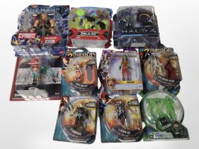 10 Bandai, Eaglemoss and other figures including Thundercats, Batman, He-Man, etc., boxed.