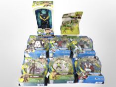 Eight Playmates Ben 10 figurines, boxed.