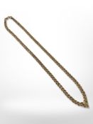 A 9ct yellow gold fancy link rope necklace, length 42 cm. CONDITION REPORT: 7.1g.
