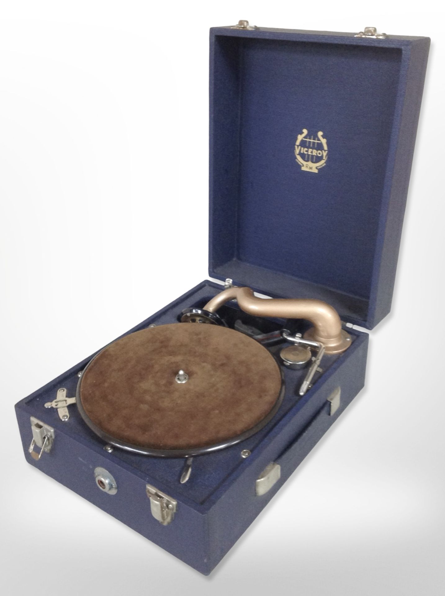 A Viceroy portable record player.