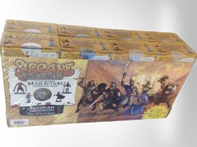 Eight Arcane Legions miniatures game booster packs, Egyptian Legion, sealed in cellophane.