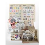 A group of ladies' and gents' wristwatches and other costume jewellery, cigarette cards,