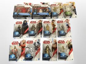 12 Hasbro Star Wars figurines, boxed.