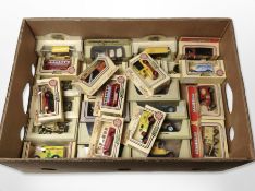 A collection of Lledo and Matchbox diecast vehicles.