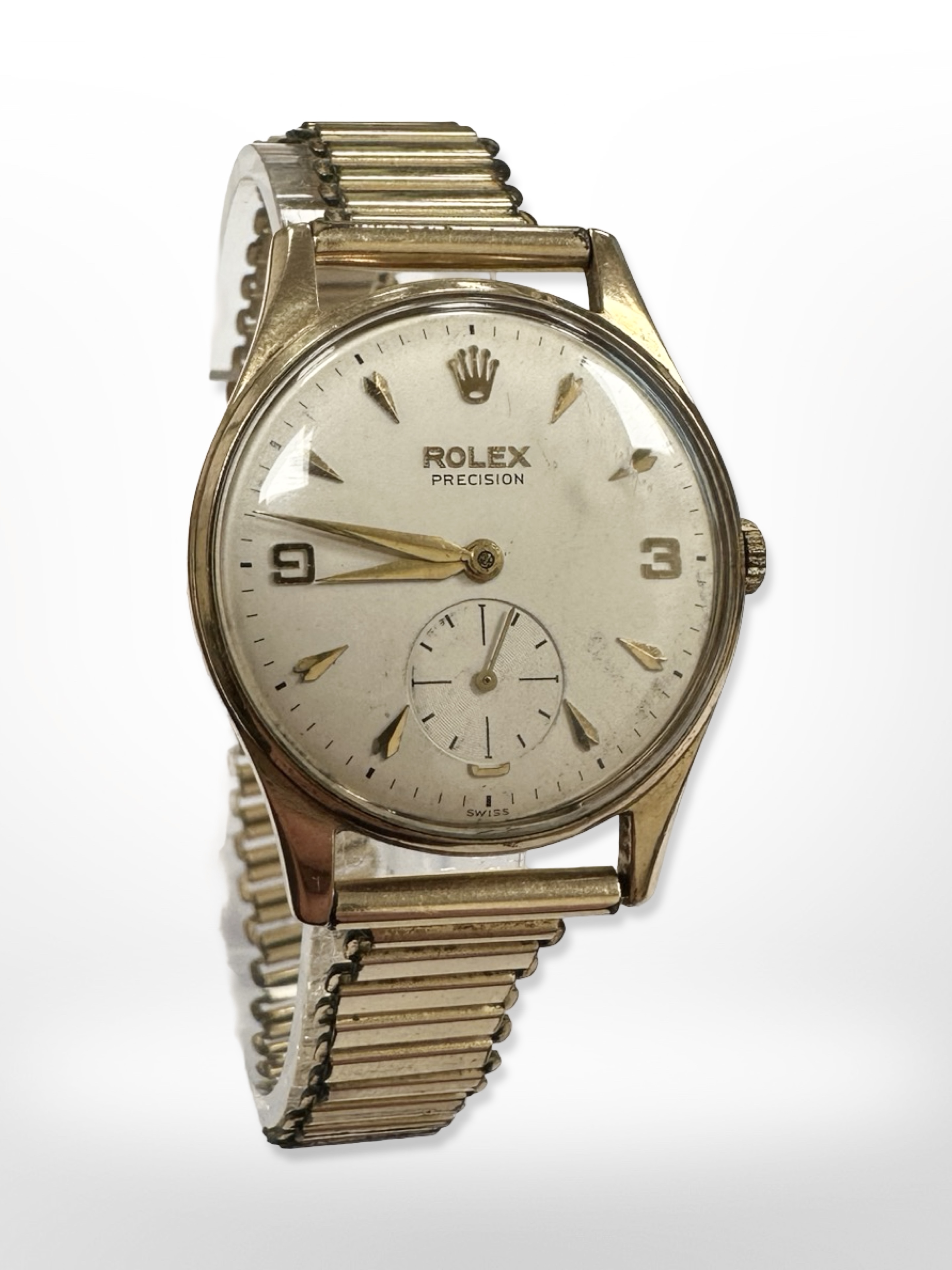 A 9ct yellow gold Gent's vintage Rolex Precision wristwatch, circa 1958,