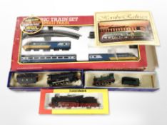 A Hornby high speed train set, and several other boxed locomotives including Fleischmann, etc.