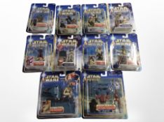 10 Hasbro Star Wars prequel figurines, boxed.