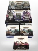Eight Games Workshop Warhammer Age of Sigmar trading card game box sets,