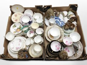 A group of Japanese export tea china, other teacups and saucers including Old Royal, Royal Stafford,