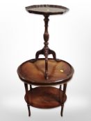 A reproduction mahogany oval table,