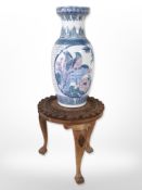 A 20th-century Chinese porcelain baluster vase, height 46cm,