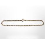 A 9ct yellow gold child's bracelet, length 17 cm. CONDITION REPORT: 1.1g.