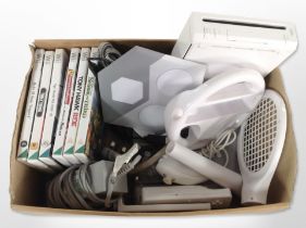 A Nintendo Wii console with accessories, games, etc.