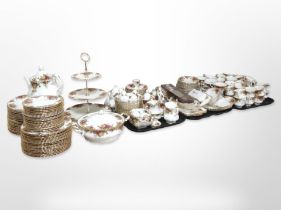 Approximately 185 pieces of Royal Albert Old Country Roses tea,