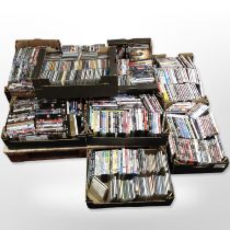 A very large quantity of CDs and DVDs.
