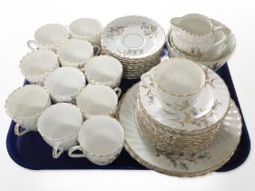 40 pieces of late-19th century gilt porcelain tea china.