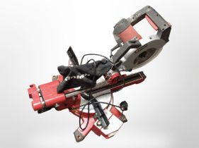 An Einhell TE-SM 2131 Dual compound mitre saw.