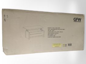 A G F W Lancaster lift up coffee table in box