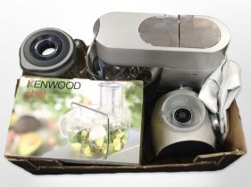 A group of kitchen electricals including Kenwood chef mixer, etc.