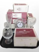 A group of Royal Albert and Waterford crystal (some parts boxed)