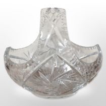 A large crystal basket,