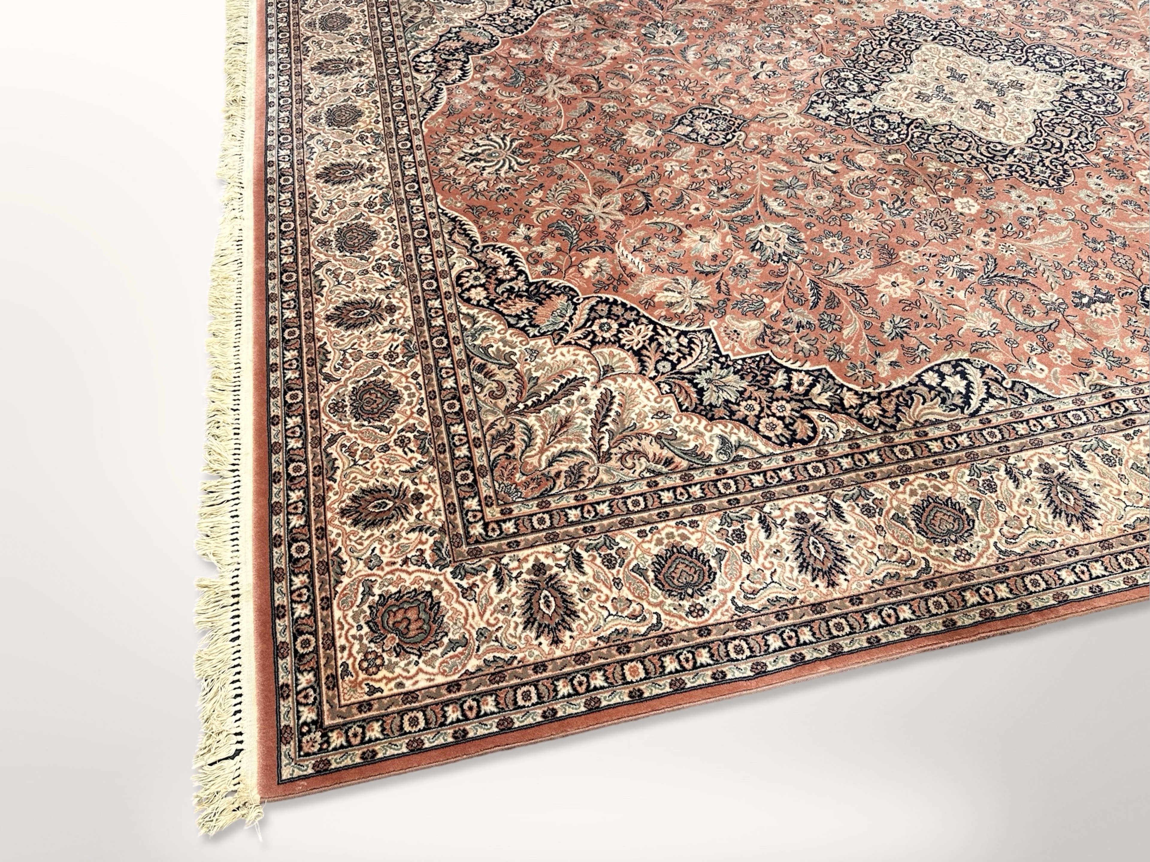 A machine made carpet of Persian design, - Image 7 of 8