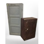 An early 20th century painted pine joiner's tool cupboard,
