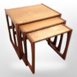 A G-plan teak nest of three tables,