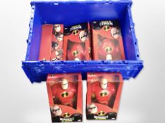Nine Jakks Disney Incredibles 2 Mr Incredible figurines, boxed.