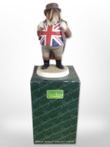 A large Robert Harrop John Bull dog figurine, height 36cm, in box.