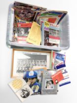 A collection of vintage football programmes and magazines, circa 1960s and later,