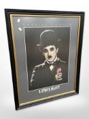 A colour print, 'Limelight: Charles Chaplin', 65cm x 80cm.