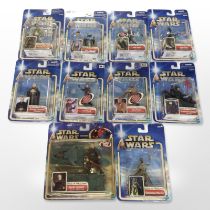 10 Hasbro Star Wars figurines, boxed.