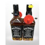 Two bottles of Jack Daniels Tennessee Sour Mash Whiskey, 70cl, 40% vol.