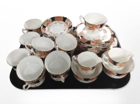 Approximately 42 pieces of Wellington Imari tea china.