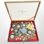 A large box of coins,