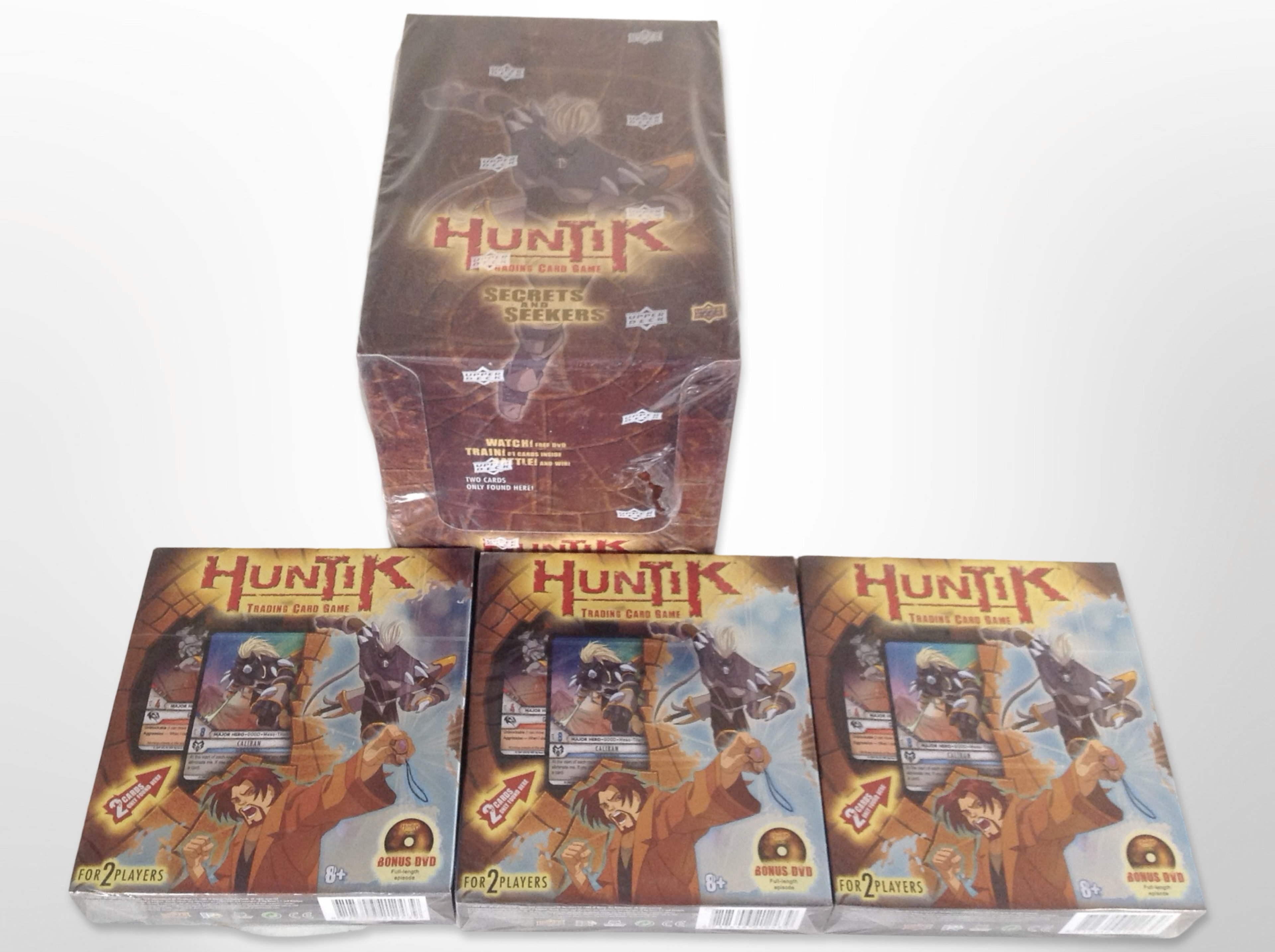 An Upper Deck Huntik Secrets and Seekers trading card box set, sealed in cellophane,