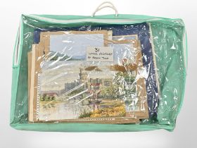 A folio of unframed watercolour paintings by Robert Tully, approx.