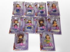 10 Nickelodeon Dora the Explorer figurines, boxed.