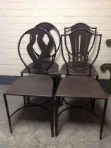 Two pairs of garden chairs