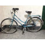 A lady's Gazelle bike frame 23'', Cafe lock with key, rear rack, mud guards, chain guard,
