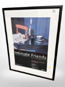 A Northumbria University gallery poster, Intimate Friends,
