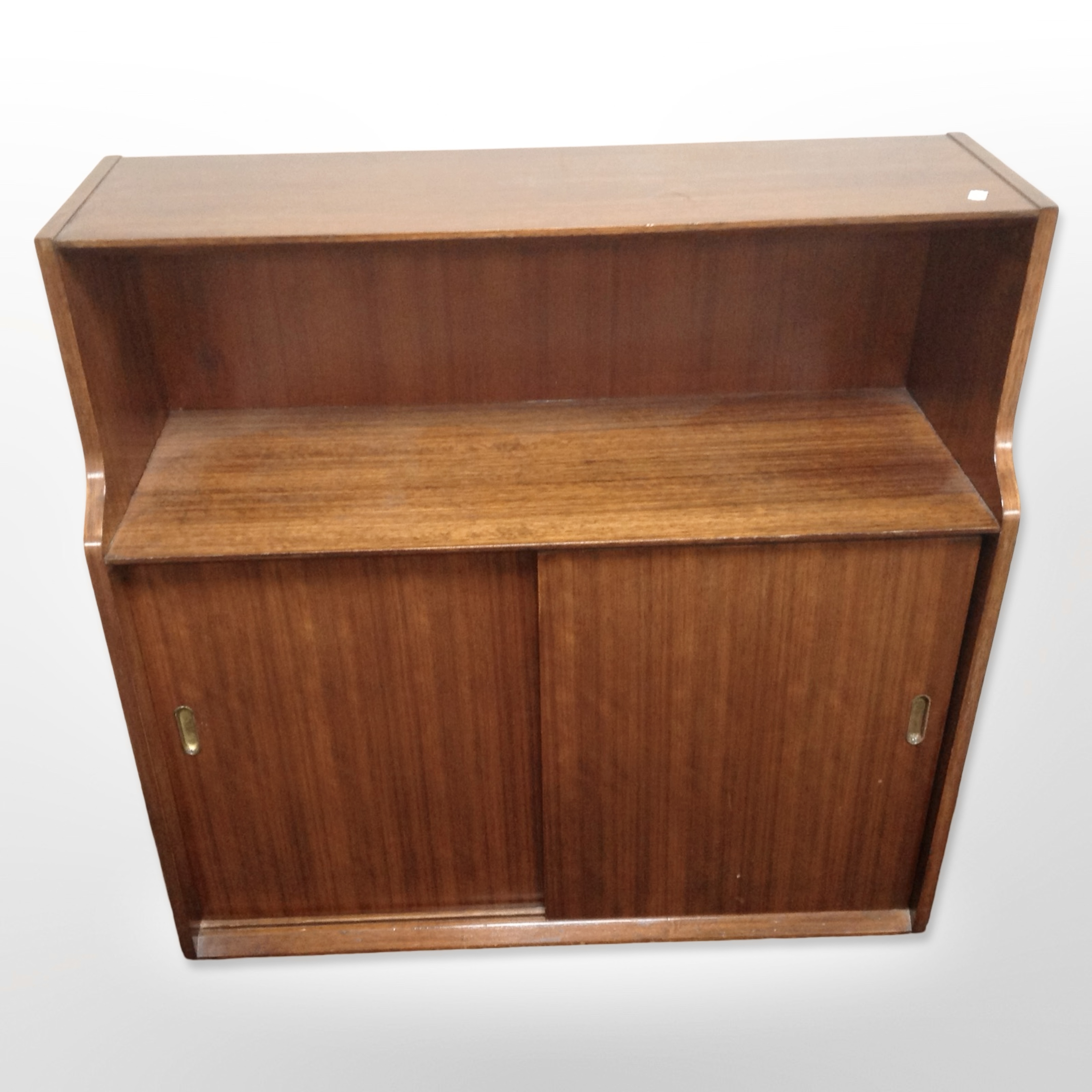 A teak sliding door side cabinet,