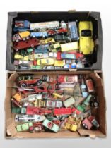 A collection of die cast play worn vehicles, DInky,