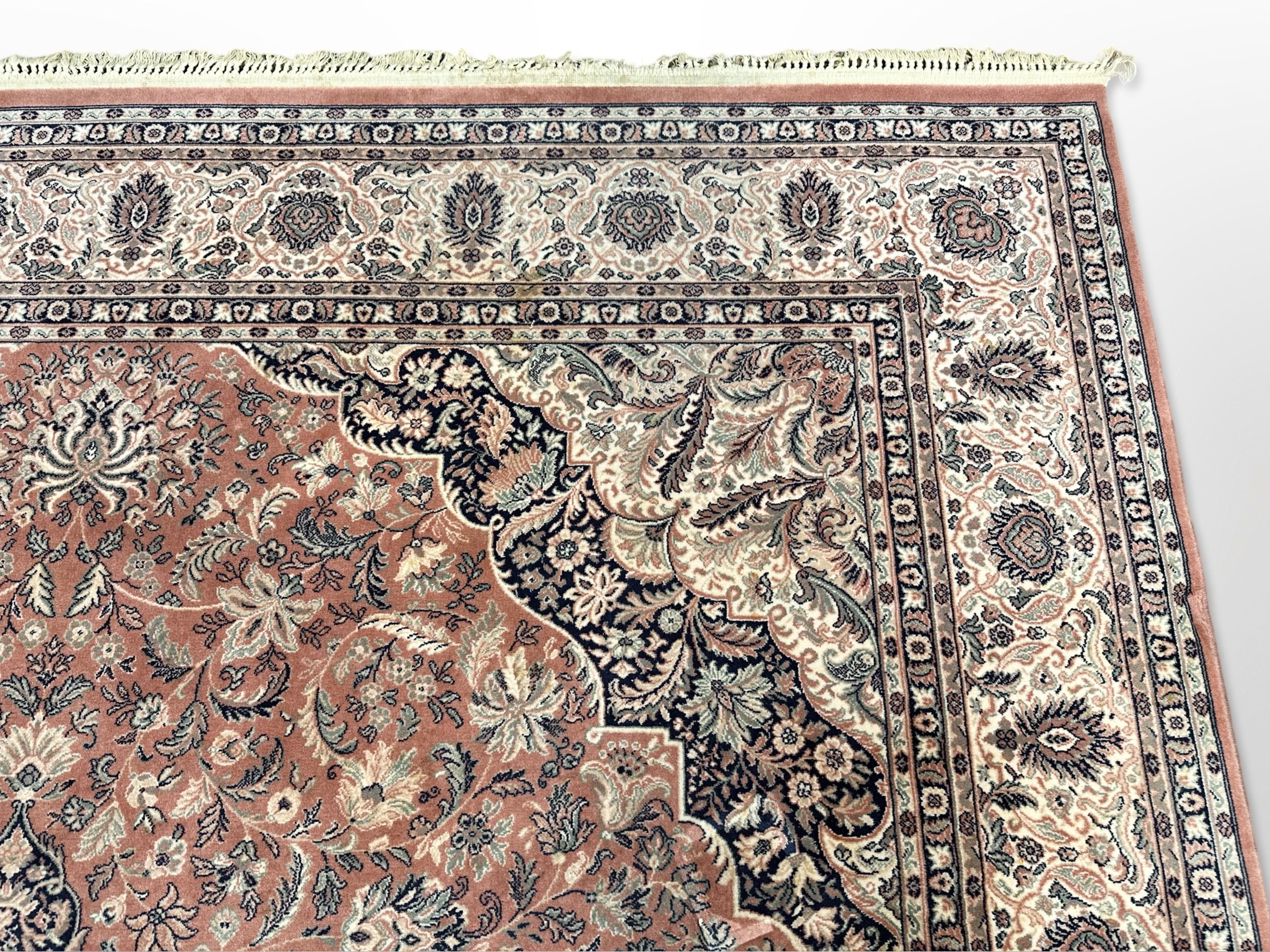 A machine made carpet of Persian design, - Image 6 of 8