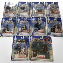 10 Hasbro Star Wars figurines, boxed.